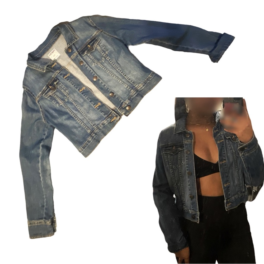 Light wash Cropped Denim Jacket